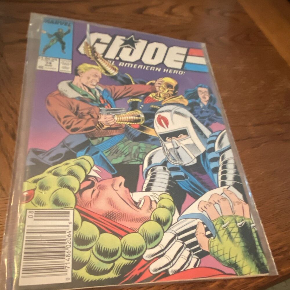 G.I. JOE MARVEL COMIC BOOK #74 VERYGOOD 1988 VINTAGE COLLECTOR PLASTIC PROTECTOR